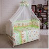 Комплект в кроватку Happy Dreams Мишки и зайки зеленый (7 предметов)
