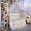 Комплект в кроватку Happy Dreams Мишки и зайки голубой (7 предметов)
